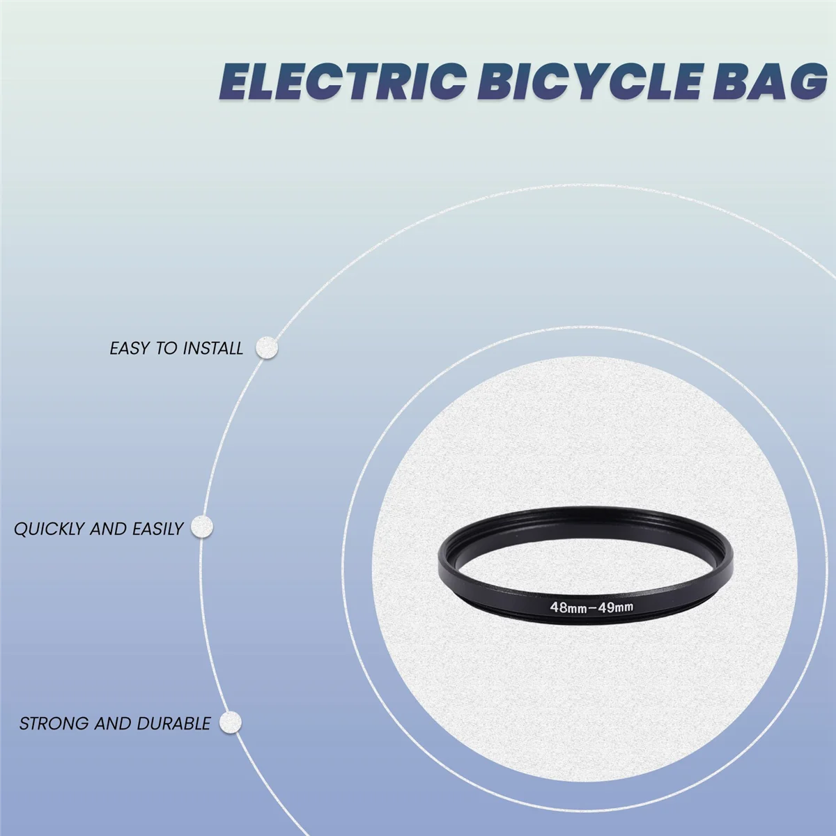 Lensa Filter kamera 48mm ke 49mm, adaptor cincin Step Up 48mm-49mm