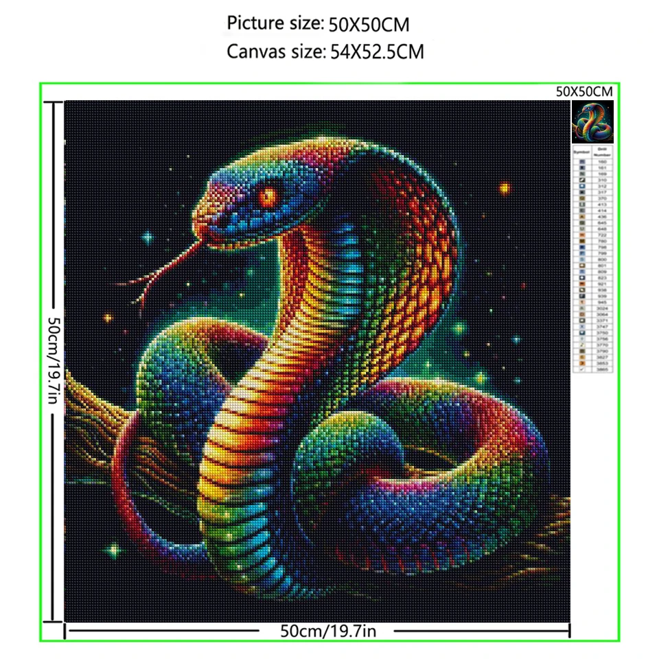 2025 Diamond Painting Zodiac Snake Cross Stitch kit Rhinestones Diamond Embroidery Animal Mosaic Handicraft Home Decor Gift