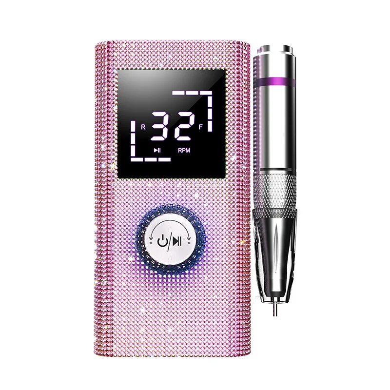 Novo polidor de manicure rosa vara broca não queimar quente portátil carregamento polidor manicure profissional