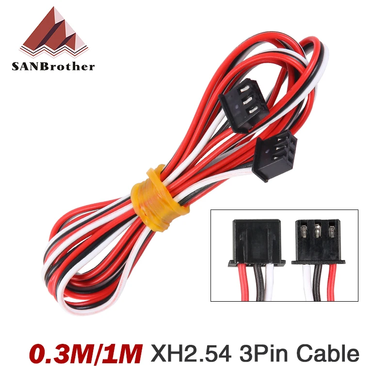 

3D Printer Parts 0.3M 1M 3PIN XH2.54 Cable Endstop Mechanical Limit Optical Switch Connection line 3pin XH2.54 Wire accessories