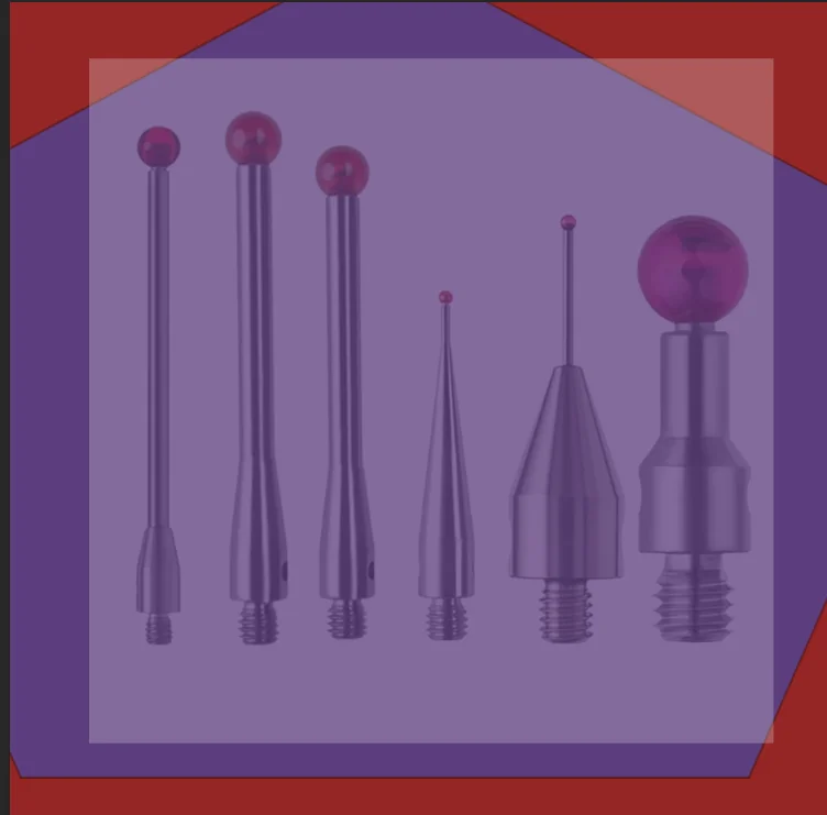 Three coordinate TP200 ruby three-dimensional measuring needle, stainless steel measuring rod, M thread