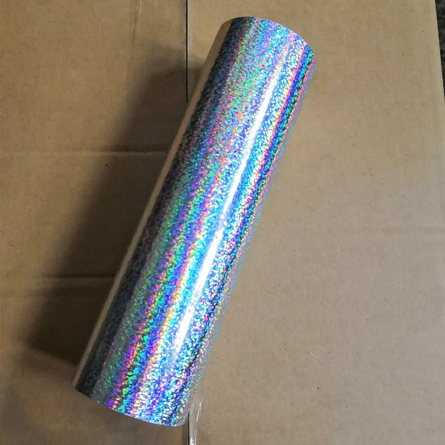 21cm x 120m Hot stamping foil  holographic foil silver Crystal point  pattern hot press on paper or plastic heat transfer film