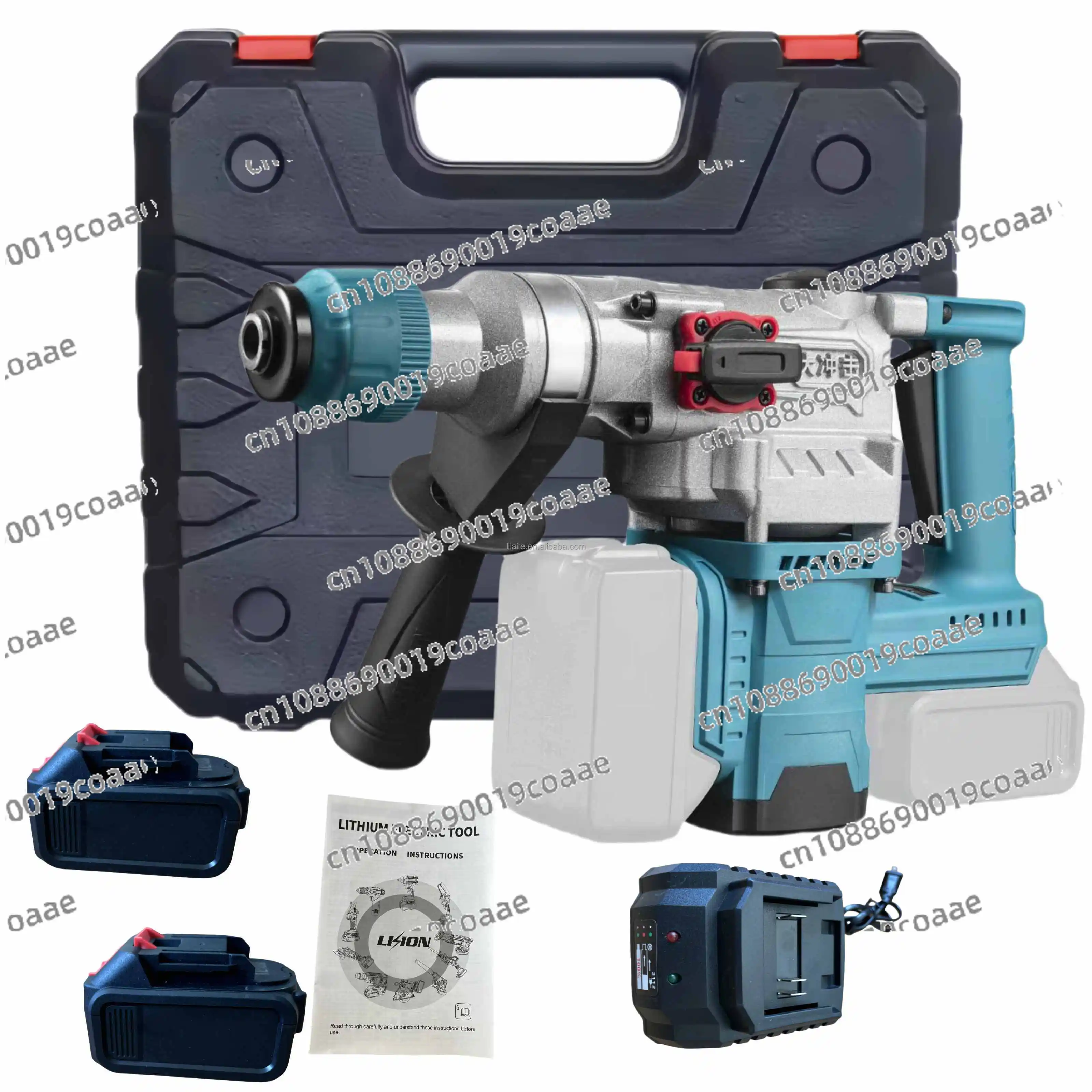 

High-Power Electric DIY Breaker Hammer Industrial Drill Lithium Batteries Power Tools for Building Decoration Electric Tools