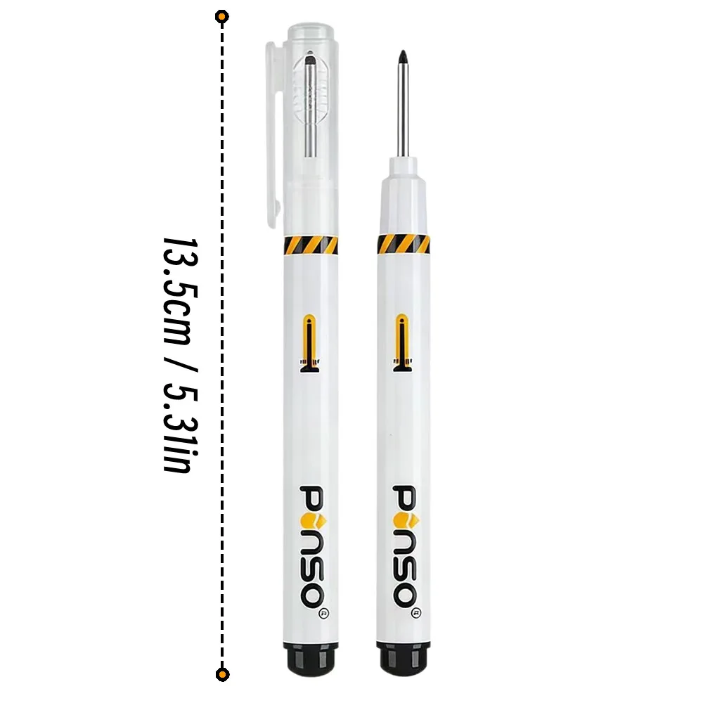 1/20pcs 20mm Deep Hole Long Nib Head Markers For Metal Perforating Pen Waterproof Bathroom Woodworking Decoration Multi-Purpose