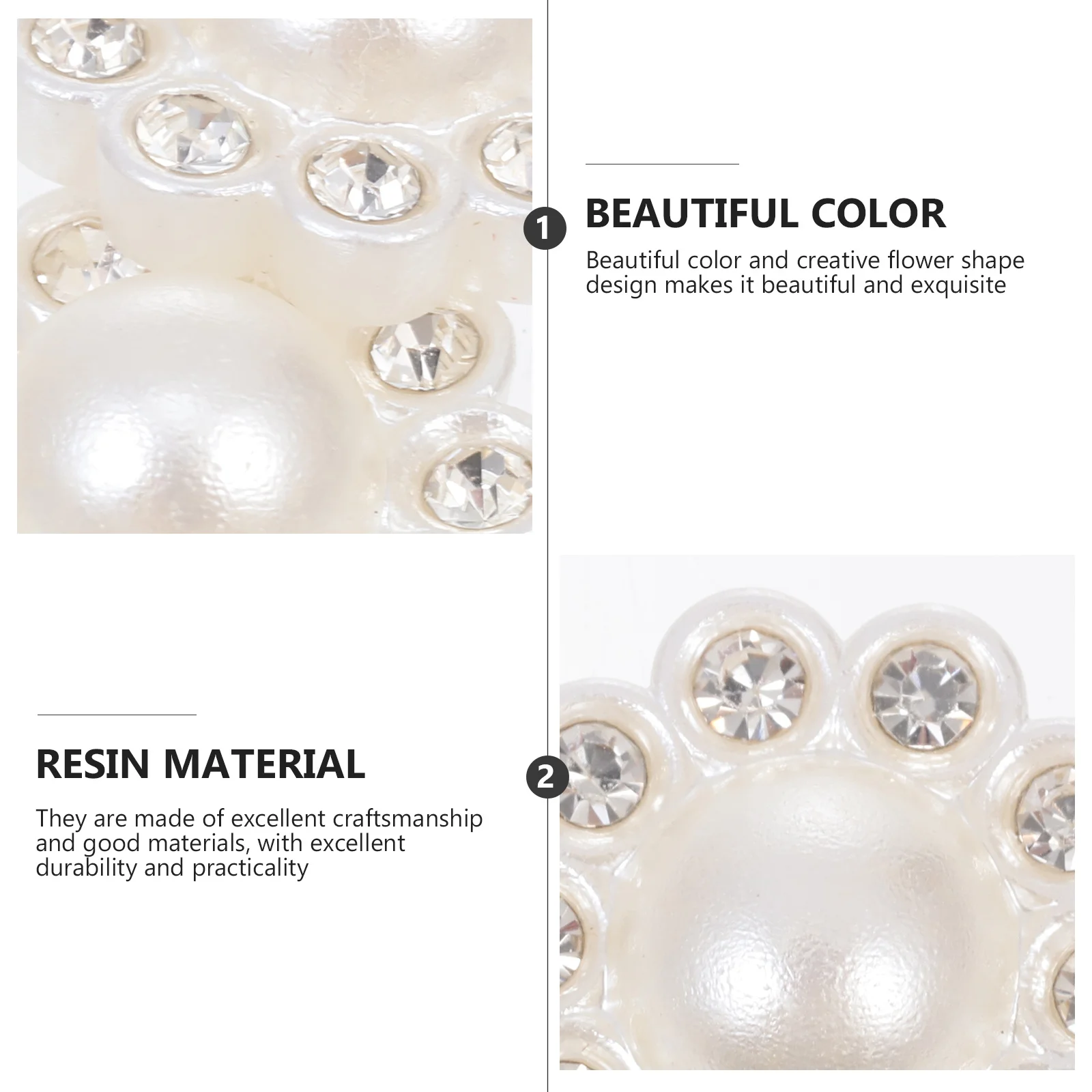 50 stks Parel Strass Knop Creatieve Met Diamanten Bezaaide Geen Gat Knoppen Voor Diy Ambachten Kleding Accessoires Handwerk Decoratie