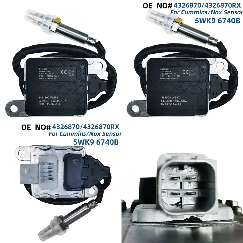 【Durable Practical Daria】 5WK96740B 4326870 3687930 4326870RX New Nitrogen Oxygen Nox Sensor 12V for 11.9L 15L ISX15