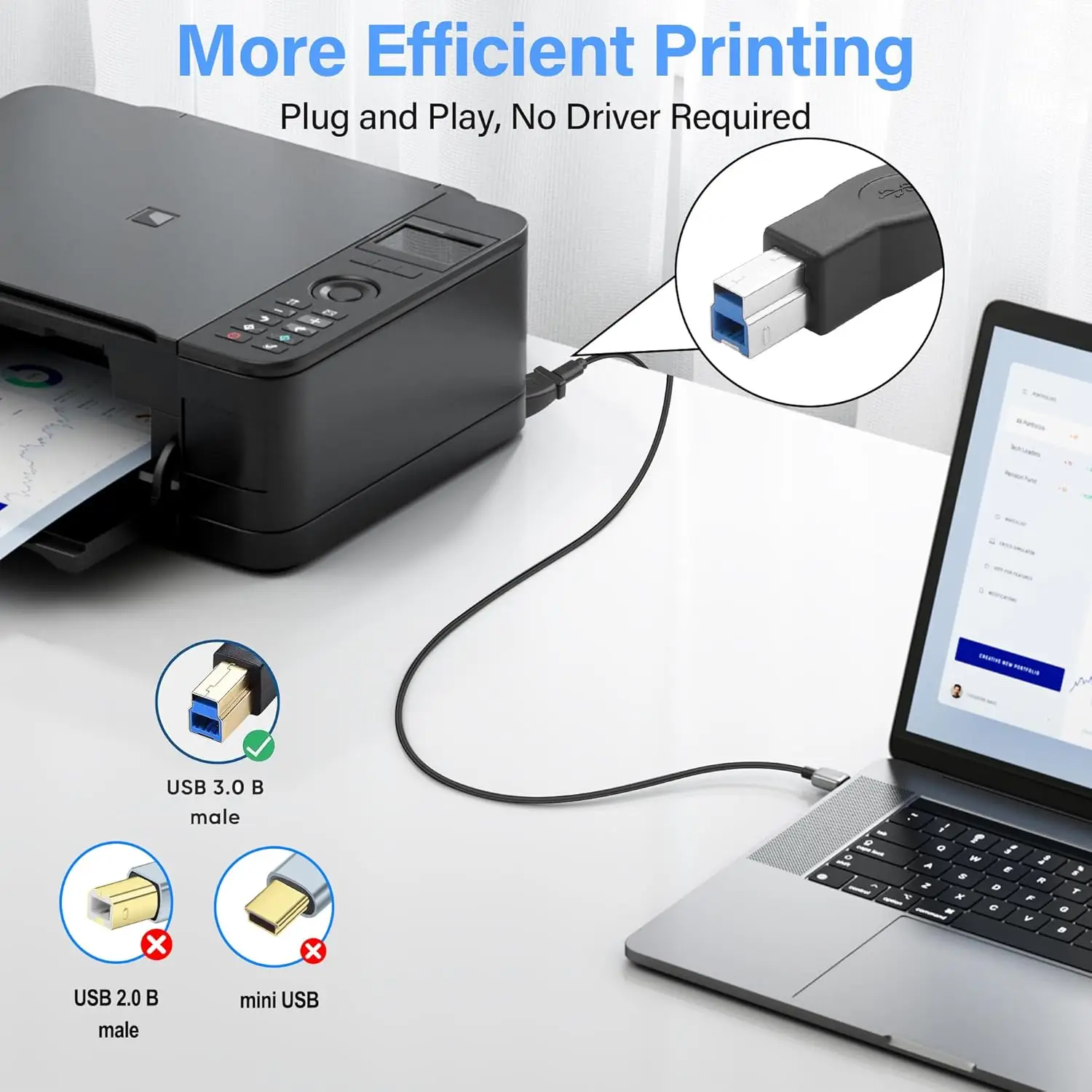 USB Type C 3.1メス-USB 3.0 Bオスデータアダプター,コネクタコンバーター,プリンタースキャナー用5gbps,外部ハードドライバー,ラップトップ