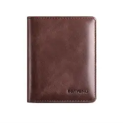 Vintage Leather Mini Wallets for Men RFID Card Holder Money Clip Slim Male  Purse Men's Wallet Bag