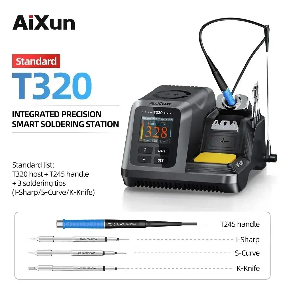 AIXUN T320 200W Intelligence all-in-one Precision Soldering Station With T210/T245 Handle For Mobile Phone Welding Repair Tool