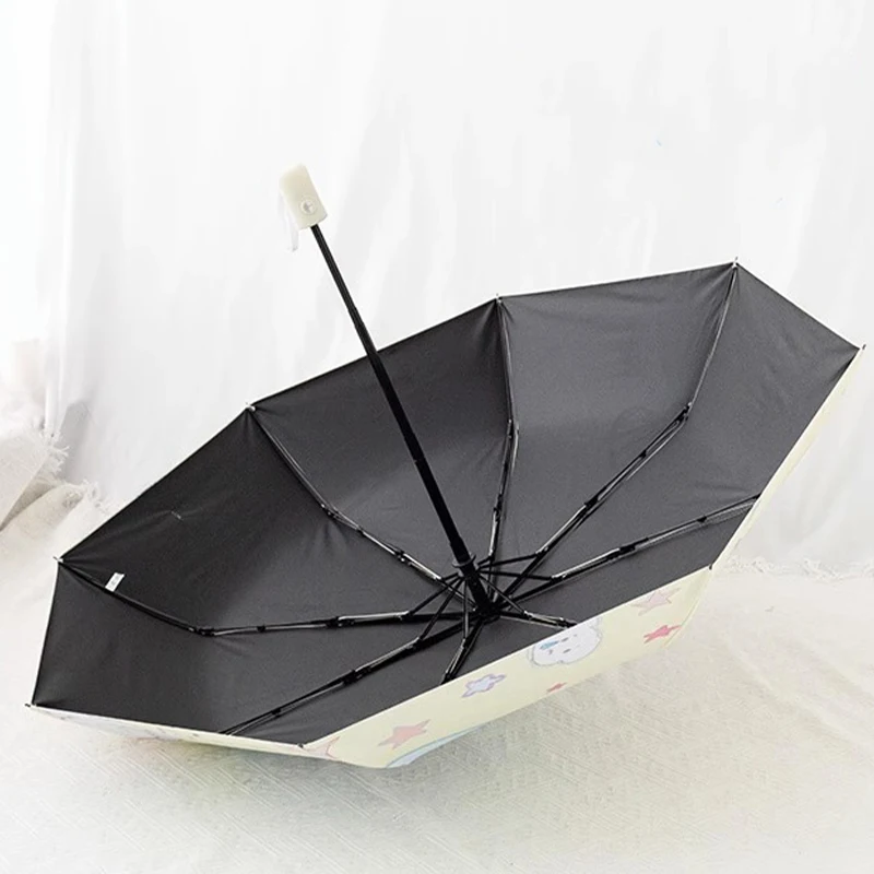 Cute Animal Automatic Umbrella Wind, rain, and UV resistant folding umbrella Student Adult Umbrella Large area thickened fabric