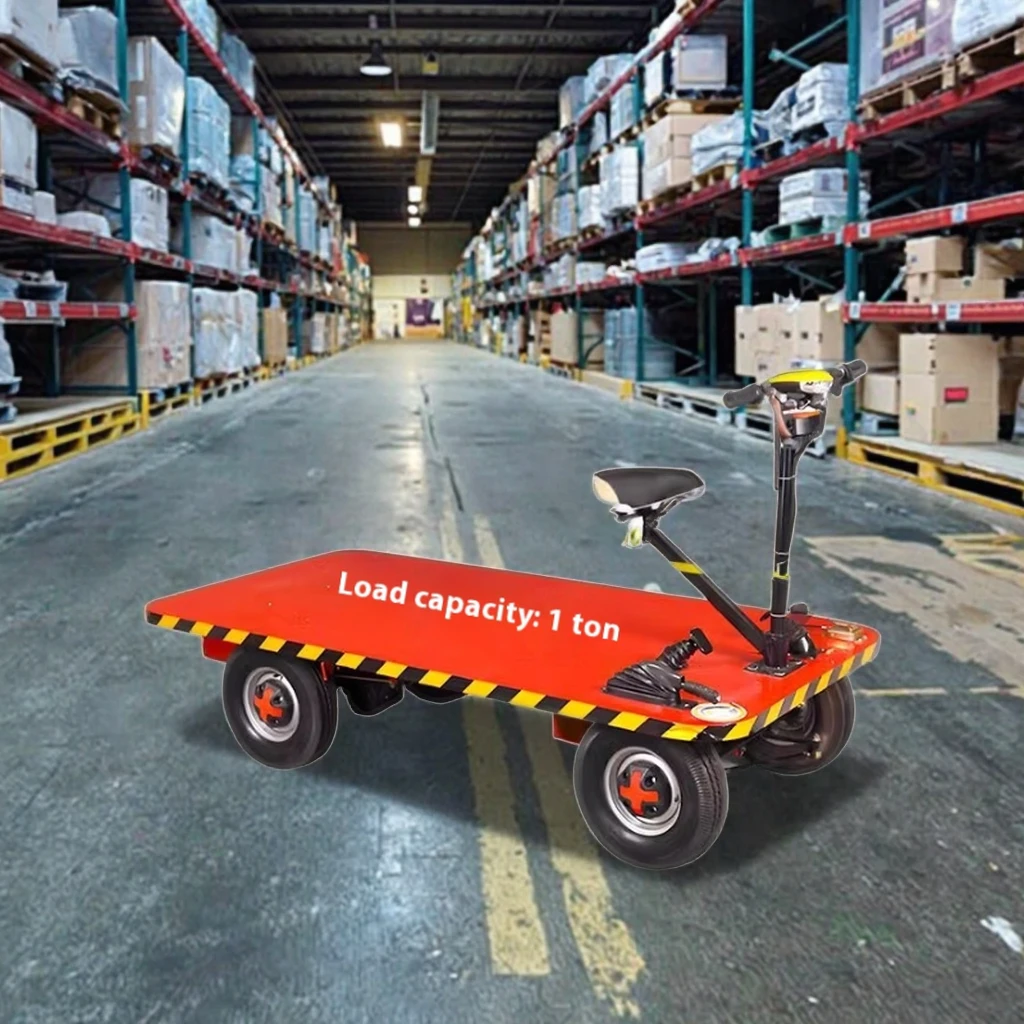 

Профессиональная электрическая мини-грузовая тележка для фермерских хозяйств, четырехколесная складная электрическая платформенная тележка