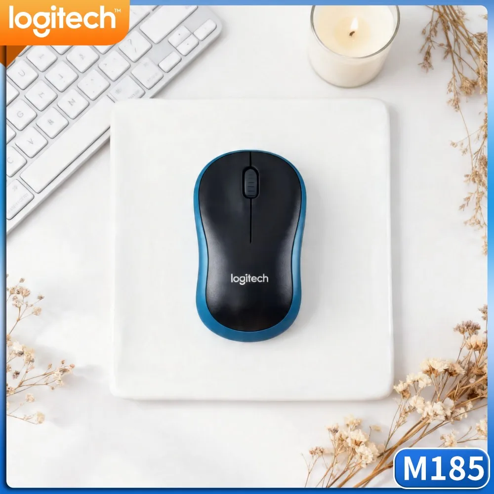 Logitech M185 Simple Wireless Mouse, Driver‑Free, Steady Signal, Comfort Shape For Long‑Hour Computer Operation