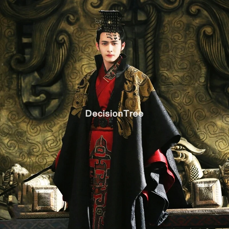 2025 chinese traditional men hanfu costume folk dance performance ancient king chinese emperor costume sovereign robe hanfu