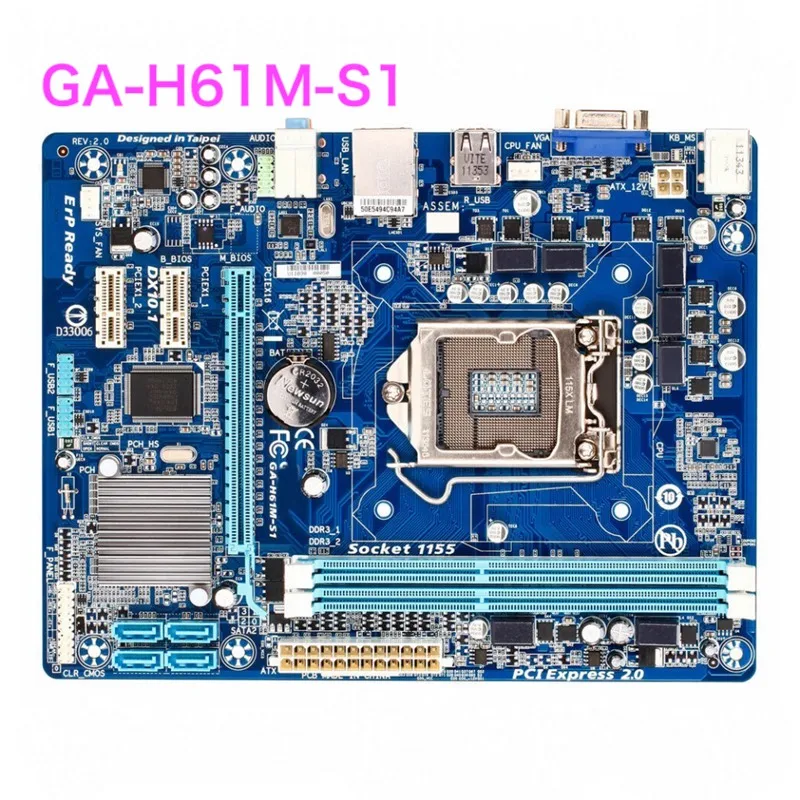 

Подходит для Gigabyte GA-H61M-S1 материнская плата 16GB LGA 1155 DDR3 Micro ATX материнская плата 100% протестирована нормально полностью работает Бесплатная доставка