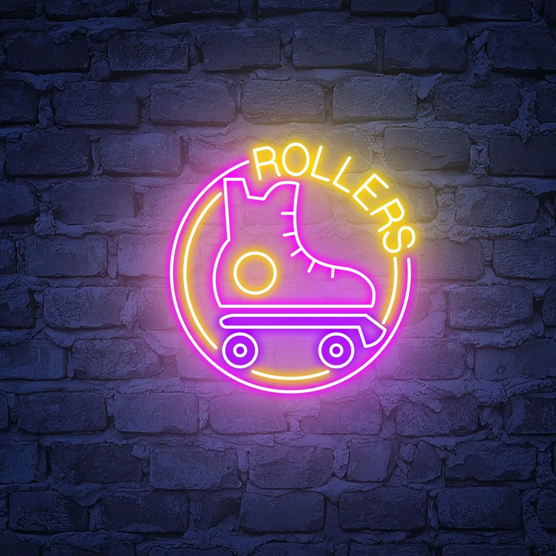 Roller Skates Neon Sign Gaming Room Bedroom Wall Decor Club Art Neon Roller Skating Shop Art Neon