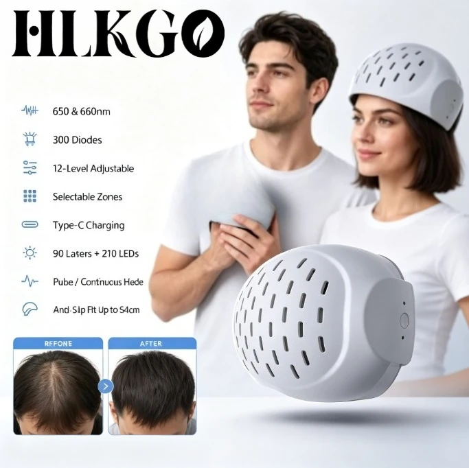 Alzheimer Parkinson Anxiety PTSD Therapy – Professional Grade HLKGO 20000Hz 1070nm 200 Diodes Brain Injury Helmet