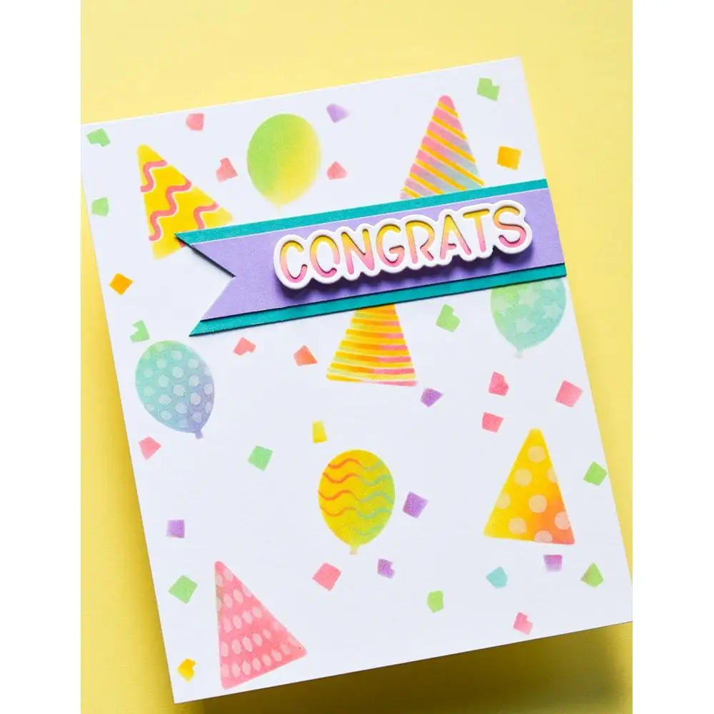 Birthday Balloon Bouquet Bird Metal Cutting Dies Clear Stamps Stencil Hot Foil DIY Scrapbook Gift Card Craft Template 2025 New