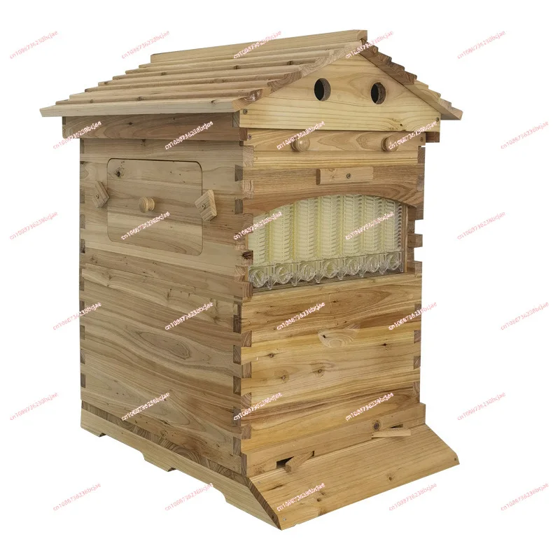 

Boiled Wax Fir Beehives Wood Automatic Self-Flowing Honey Bee Hive & 7 Auto Frames Apiculture Beekeeping Equipment Tool Beehive