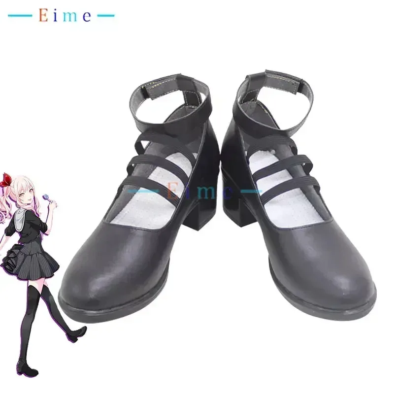 

Обувь для косплея Akiyama Mizuki Vtuber, обувь из искусственной кожи для косплея, карнавальные ботинки на Хэллоуин, реквизит, индивидуальный заказ