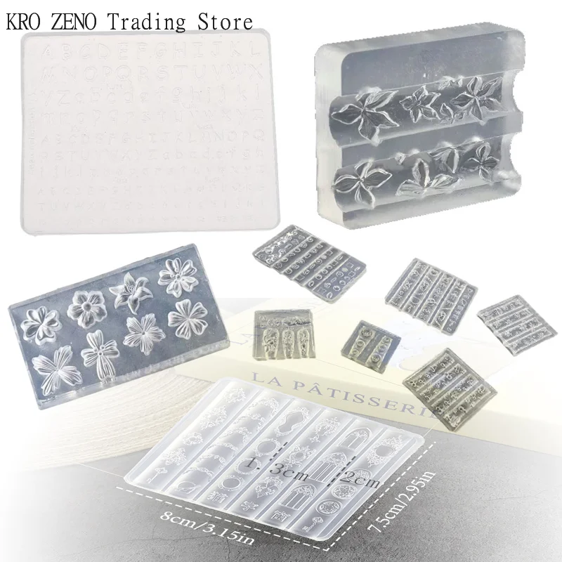 Transparent Silicone Nail Art Mold Creative DIY Design Alphabet Pattern Versatile Nail Artistic Tool For Professional & Home Use