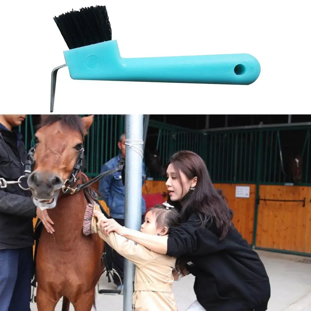 Functional Horse Care Cleaning Brush Hanging Hole Horseshoe Brush Horse Grooming Horseshoe Brush for Indoor