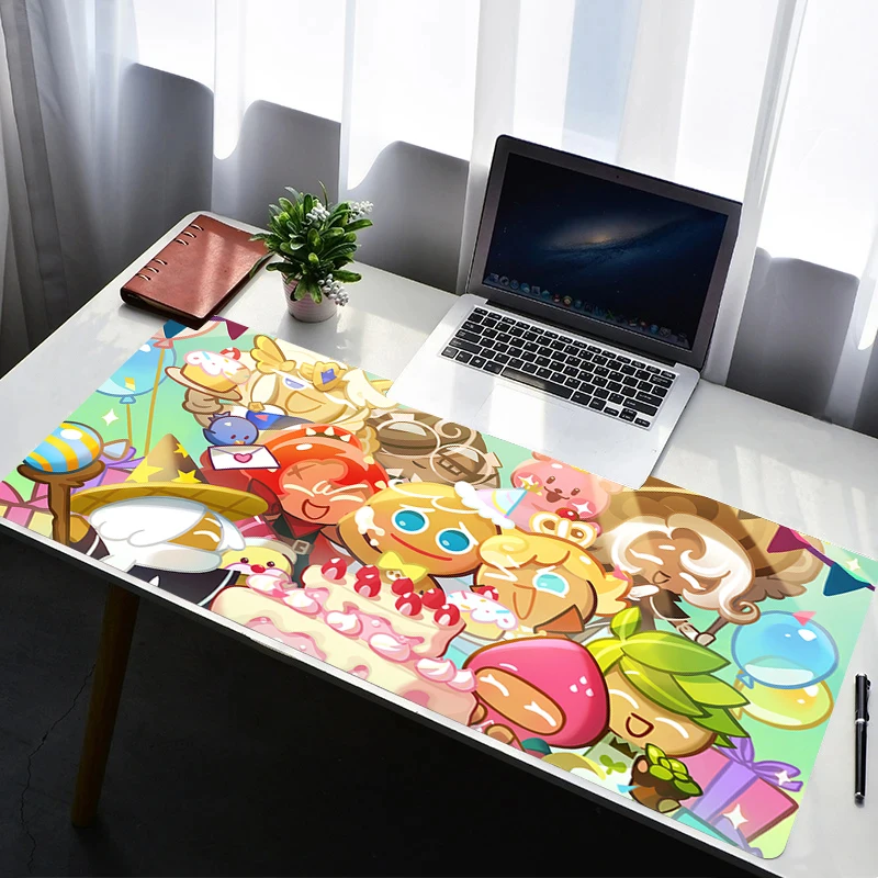 

Mouse Pad Laptop Rubber Extended Desktop Mat Computer Gamer HD Mousepad PC Cookies Run Kingdom Gaming Accessories Keyboard Pad