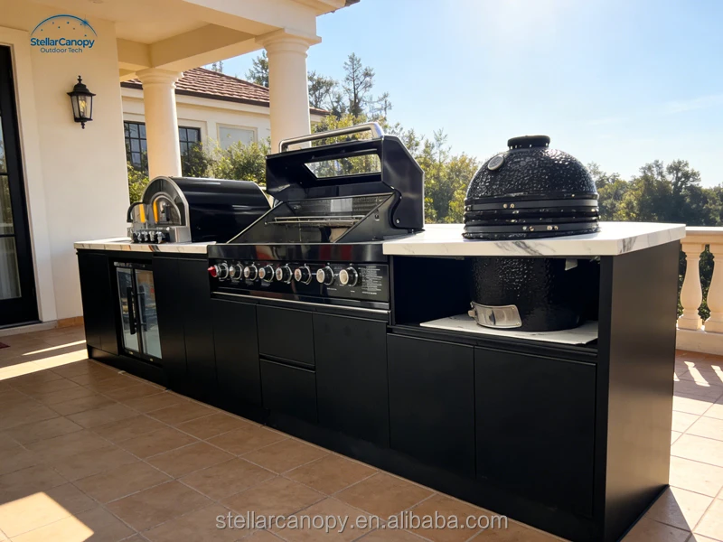 304 Stainless Steel Modern Outdoor Kitchen Bbq Island Barbecue Kitchen and Outside Bbq Kitchen