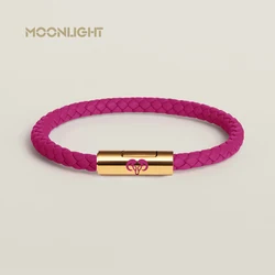 MOONLIGHT 12 Constellation Charm Leather Bracelet Virgo Cancer Scorpio Aquarius Men Women Couple Jewelry Gift Fashion Accessorie