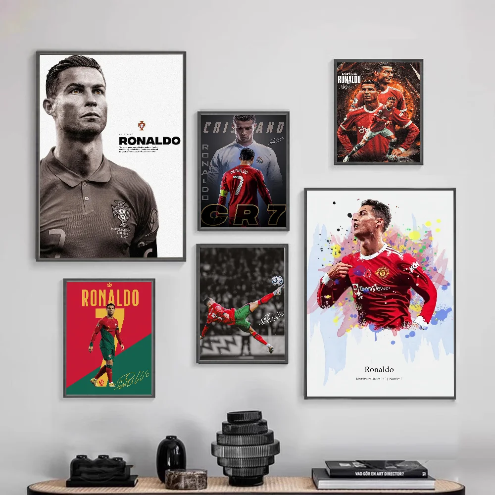 Legend football player CR7 Poster Frameless Personalized Wall Art Poster Photos for Living Room Home Decor