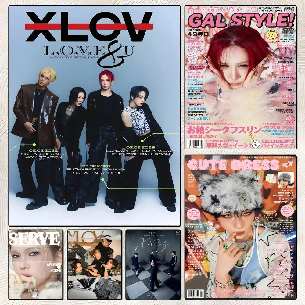K-KPOP XLOV Poster poster stickers, suitable for bedroom, living room, home decoration