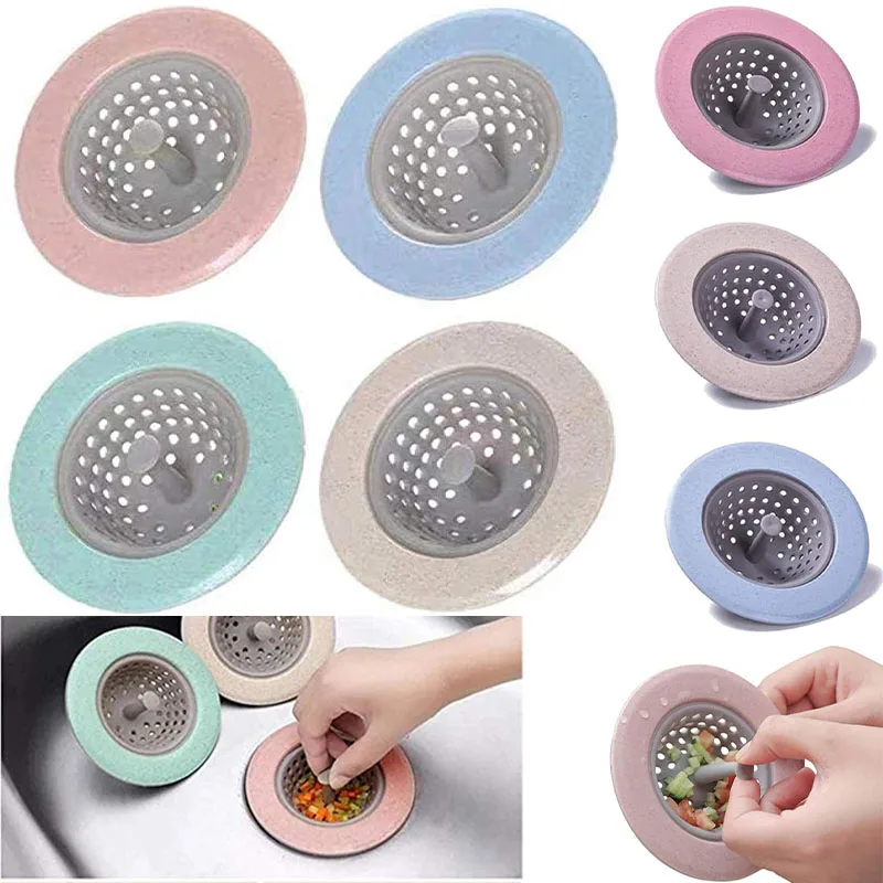 Portable Silicone Anti-Clogging Strainer Bathroom Drain Strainer Sink Filter Floor Drain Bathroom DrainKitchen Accessories