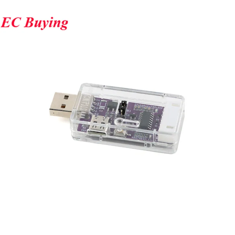 STC USB to Dual Serial Port V1.2 Module Ai8H2K12U-45Mhz Master Link1D4/6 Burn U8W ISP Download Programming Burner
