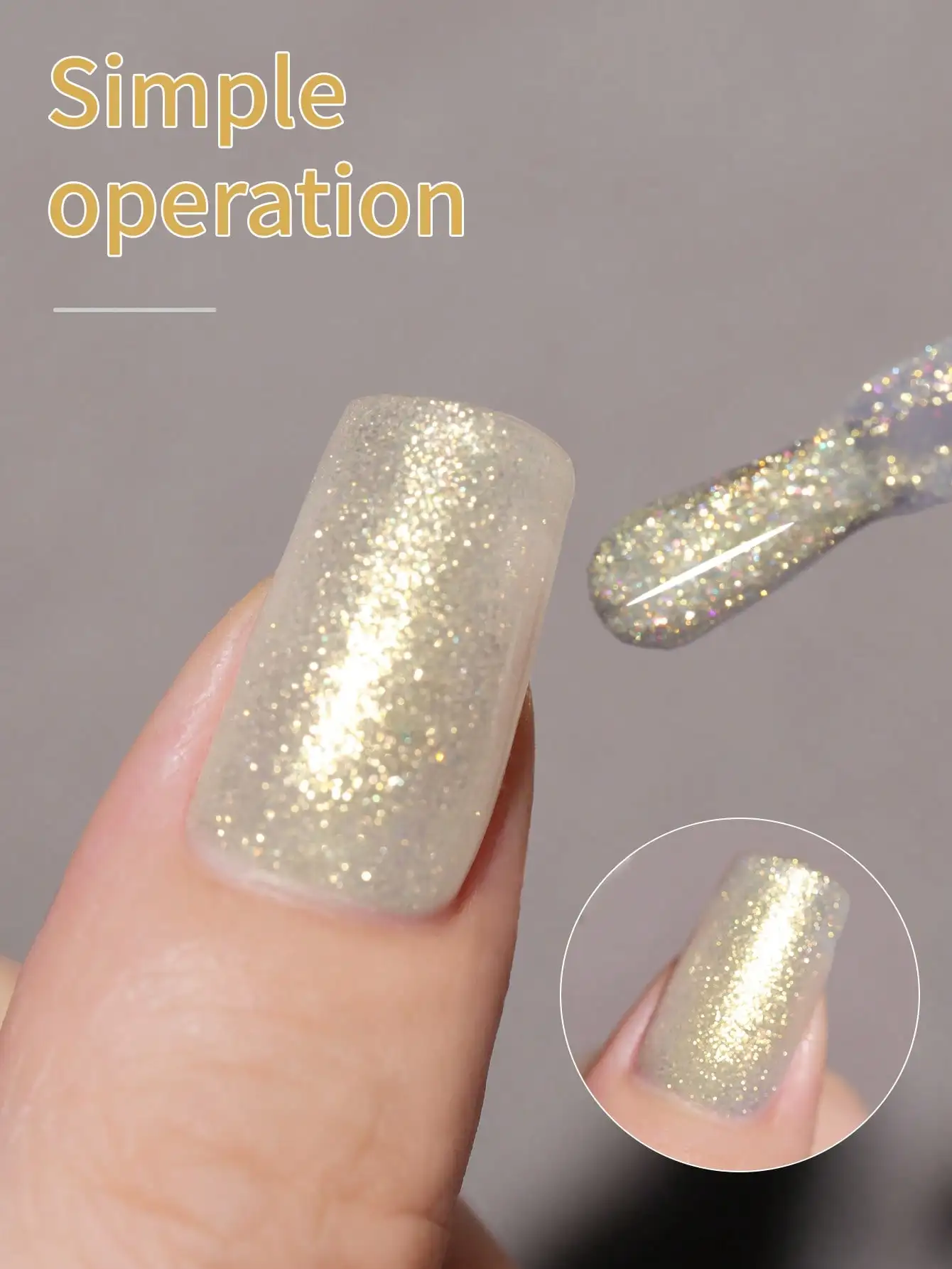 1Pc 15 ミリリットル Huali 妖精ゴールドグリッターカラージェルネイルポリッシュ半永久ネイルアート浸漬 UV LED ネイルサロン DIY ネイルサロンジェル用