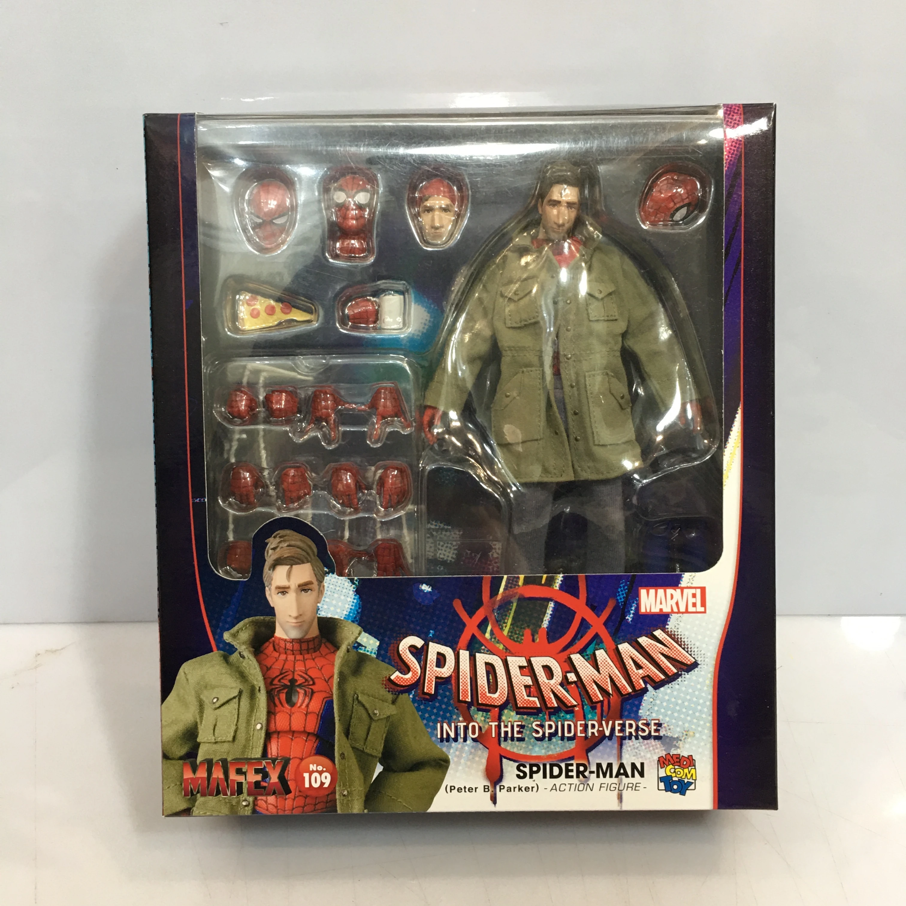 Original Mafex 109 Comics Peter Parker Spider Man Action Figure Toys 1/12 Spiderman Movable Statue Model Collectible Xmas Gifts