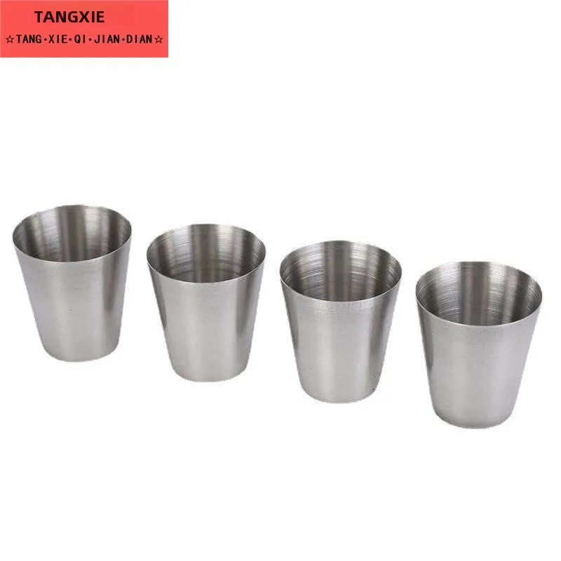 Portable Outdoor Stainless Steel Drinking Cup 30ml Thickened Convenient Cold Drink Cup Single Layer Portable White Wine Cup