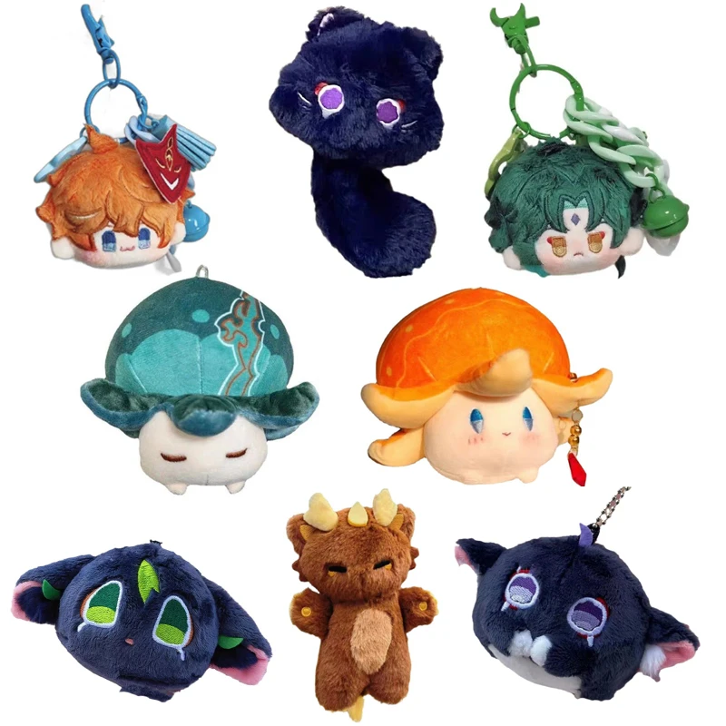 Genshin Impact Mascot Cosplay Venti Xiao Zhongli Dragon Anime Kawaii Toys Heros Dolls Fans Backpack Pendants Birthday Gifts