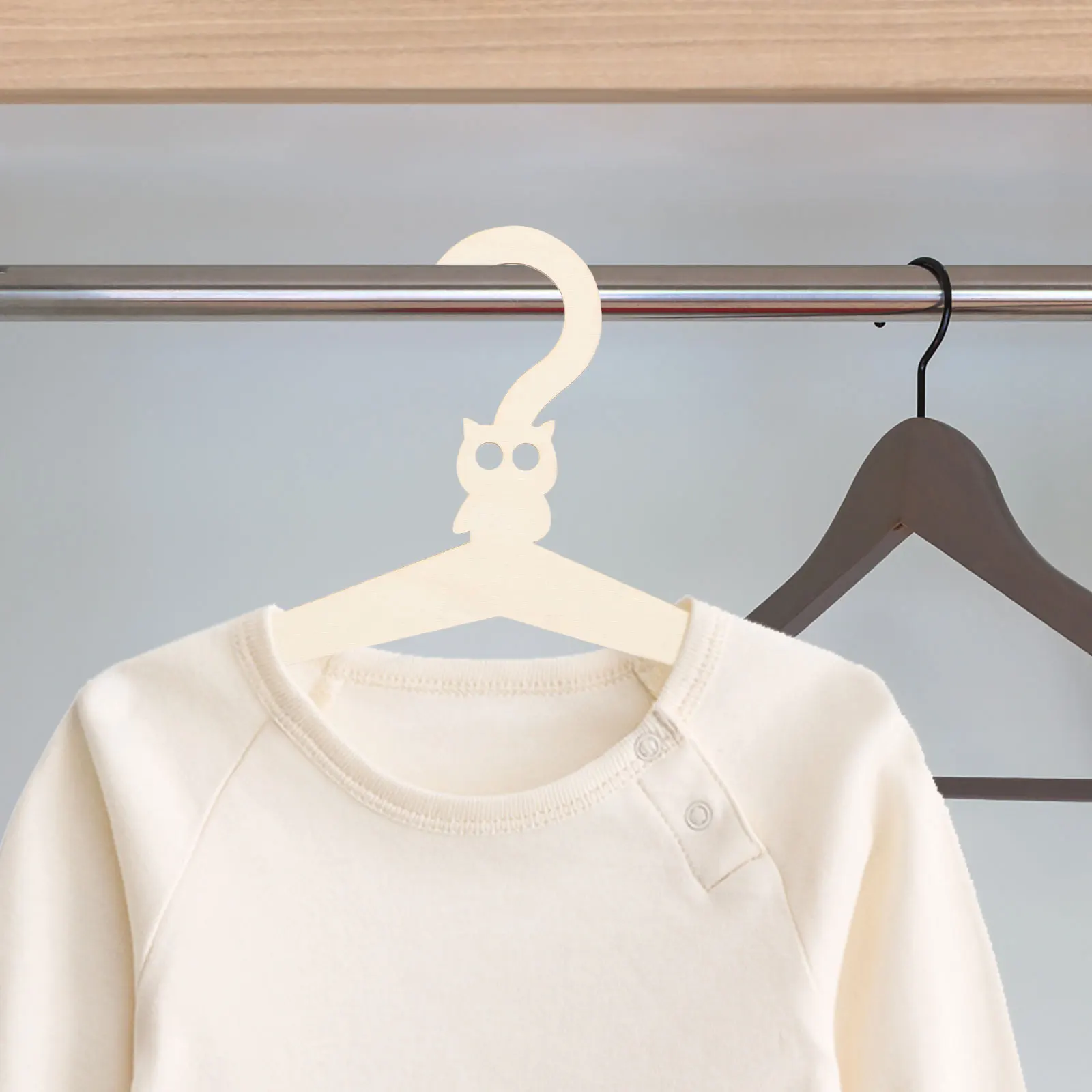 

5Pcs Cartoon Animal Wooden Kids Clothes Hangers Nursery Clothes Hanger DIY Wooden Coat Hangers