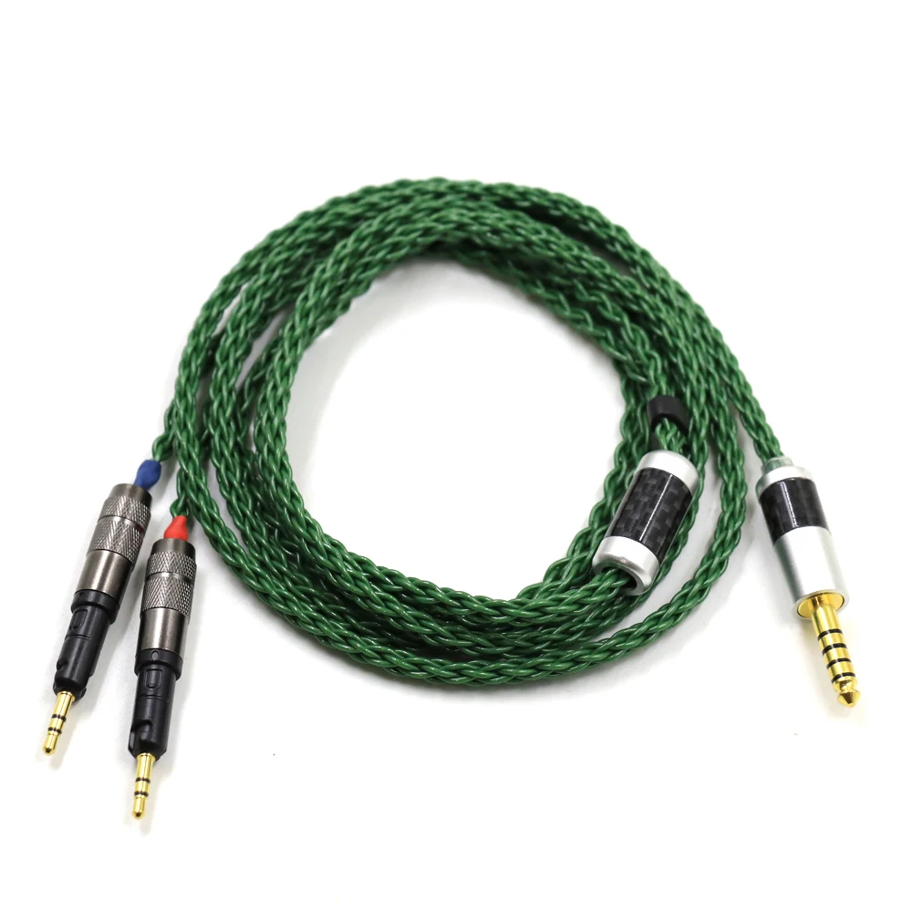 新しい緑のHi-Fiステレオ3.5/4.4mm,8コア,7n,シルバーメッキr70x,ヘッドフォン用アップグレードケーブル,ATH-R70X,r70x5,