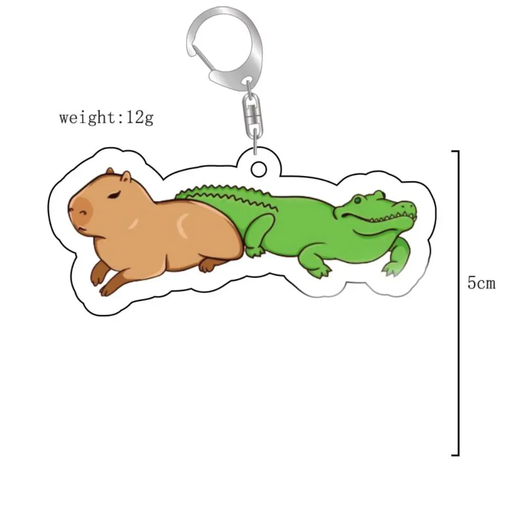 

Car Key Chain Cartoon Capybara Capybara Keychain Acrylic Cute Animal Capybaras Keyrings Resin Kawaii Girls Gift