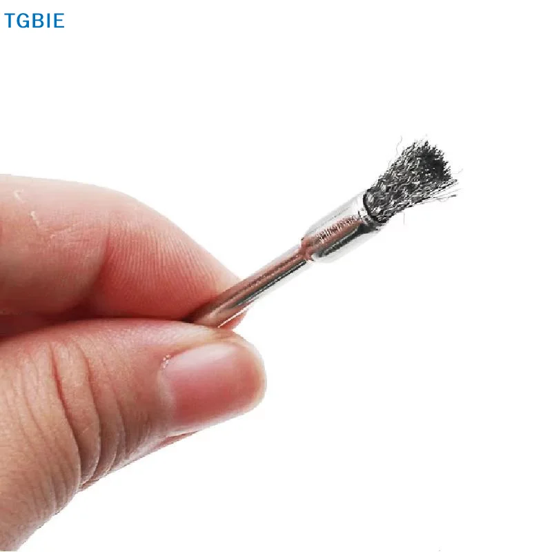 [TL]【TL】9Pcs Mini Steel Wire Brush Drill Rotary Tool Cleaning Brush Wheel Metal Rust Removal Polishing Disc