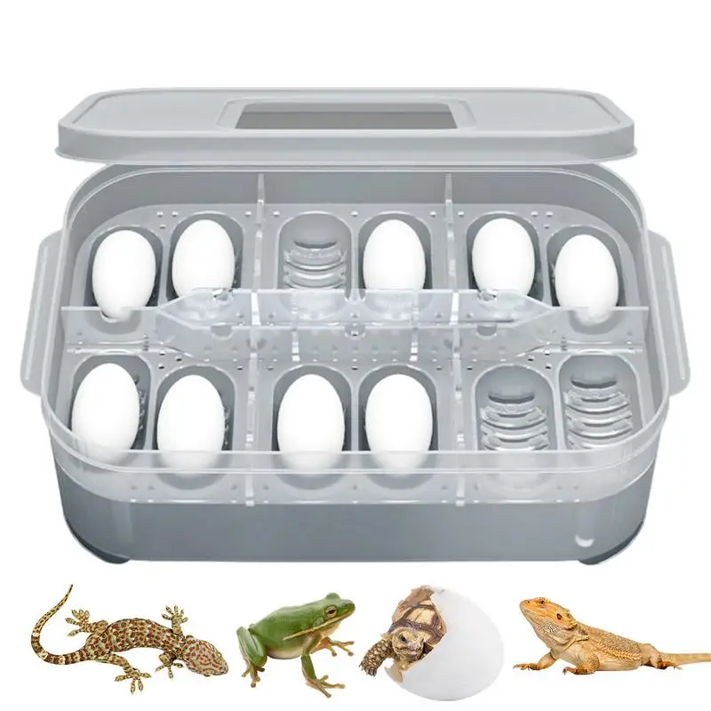 Clear Incubator | 12 Grids Snake Eggs Incubator Tray | Incubators for Hatching Eggs Portable Reptile Incubator for Reptiles