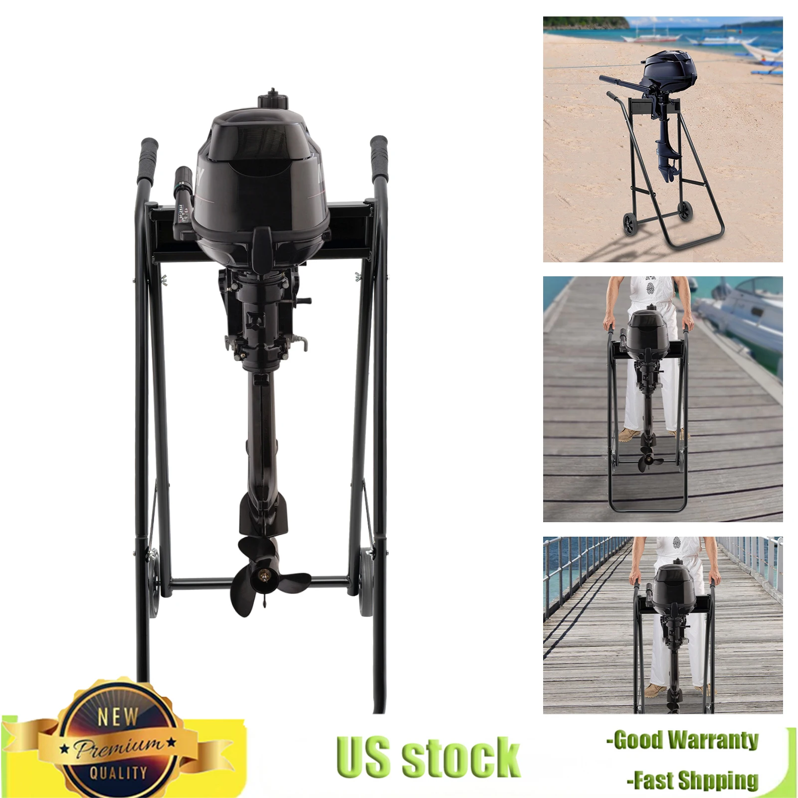 Zwaar uitgevoerde buitenboordmotorstandaard voor boten, multifunctionele draagbare bootmotormotorwagen voor motoropslag, onderhoud