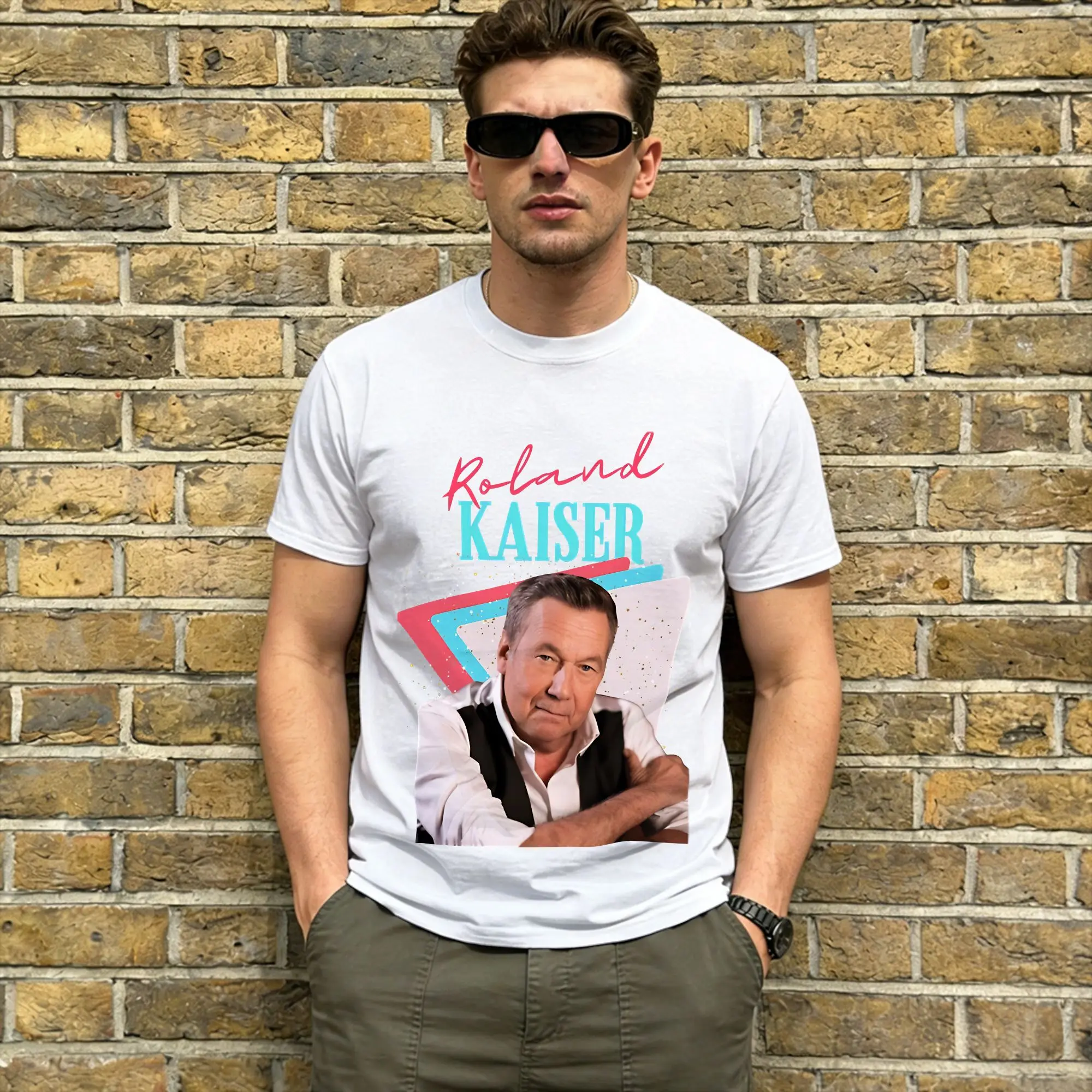 Roland Kaiser  Cotton T-Shirt For Men Summer  Y2K Fun T-Shirts Crew Neck Fashion Tees Plus Size Custom Logo Clothes