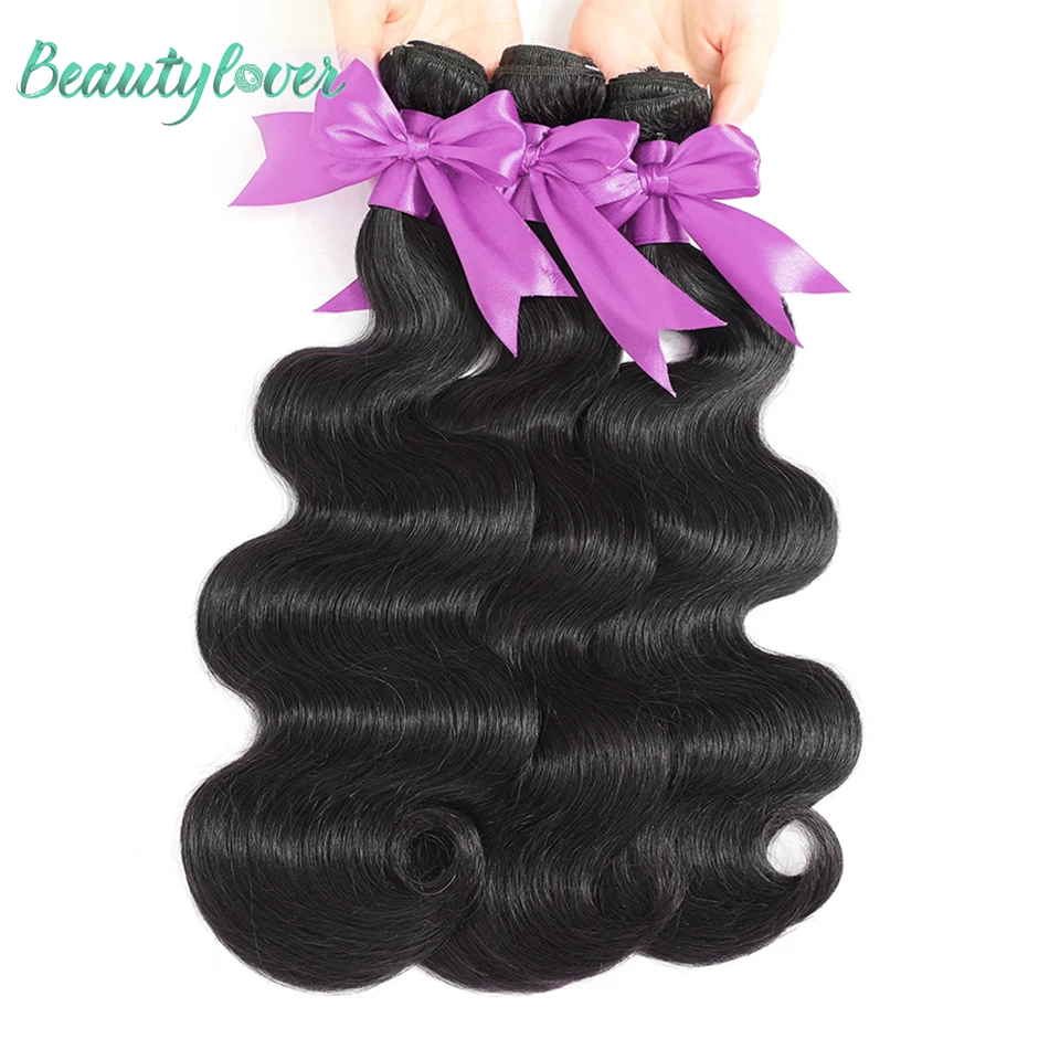 Body Wave Bundles Human Hair Bundles With Closure Middle Part 2x6 Natural Hairline Brazilian Hair Weave 3/4 Bundles With Closure