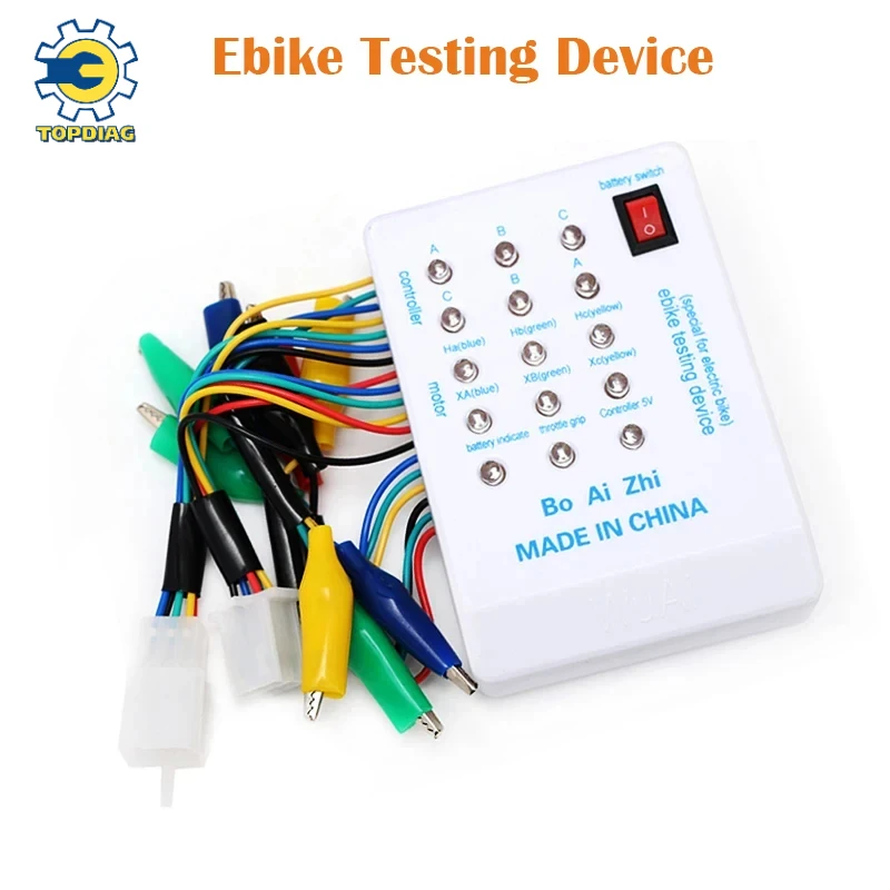 

Brushless Motor Tester Ebike Testing Device 24V/36V/48V/60V/72V Electric Car E-bike Scooter Hall Repair Tool Detector Controller