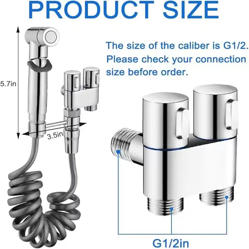 Bidet Spray Set Water Jet High Pressure Handheld Bidet Sprayer Toilet Cleaning Hygienic Shower for Bathroom Accessories