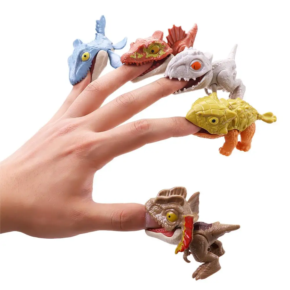 Finger Dinosaurier knifflige Tyranno saurus Modell beißende Hand zappeln Mosa saurus Jurassic Dino Spielzeug für Kinder Dino bewegliche Gelenke Geschenk