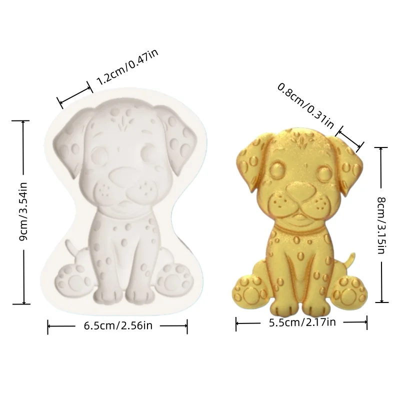 Cute and Fun ​ ​ Dalmatian Silicone Mold, Cute Spotted Shape, Silicone Mold for Fondant Chocolate Making