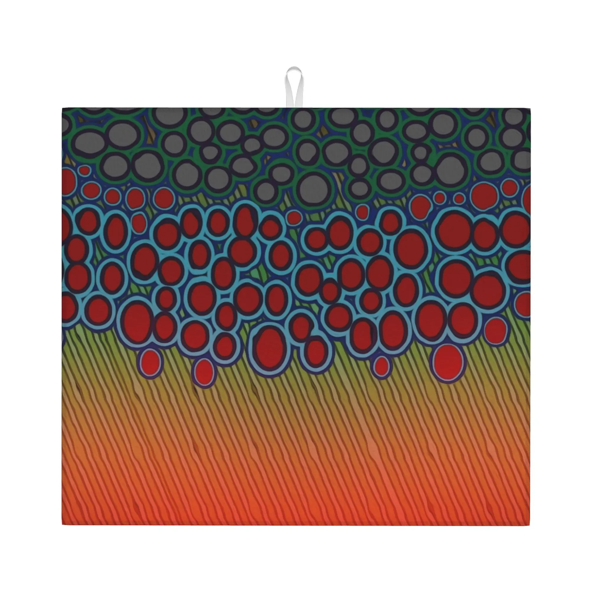 Drying Mat For Kitchen Arctic Char Camo Barware Tableware Oil Proof Reusable Camouflage Washable Kitchen Sink Drying Pad