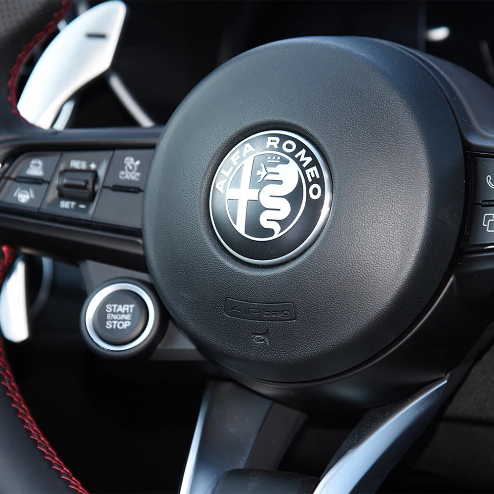 Car Steering Wheel Decorative Sticker Modification Accessories for Alfa Romeo Giulietta 159 Mito 147 156 Giulia Stelvio Tonale